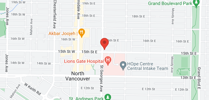 map of 101 206 E 15TH STREET